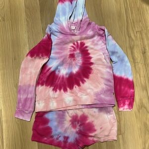 Candy Pink hoodie/shorts set